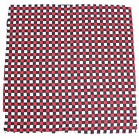 Bandana Checkered Red, Black & White 1pce 54cm 100% Cotton Head Wrap Scarf