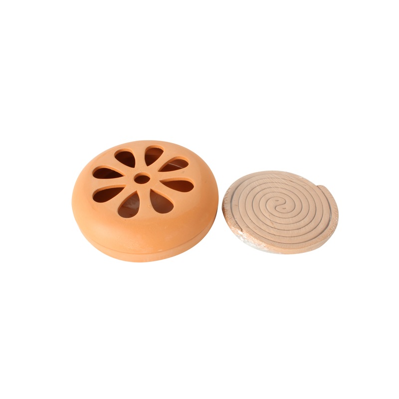 Buy Citronella Incense Coil Burner Terracotta Sandalwood 13x2cm Plus 4