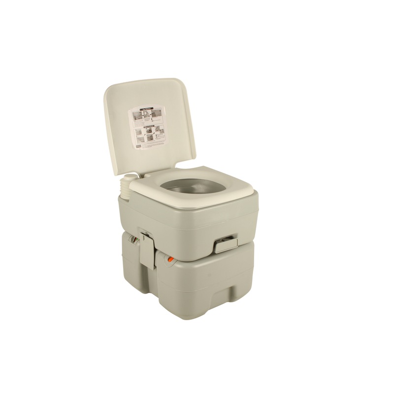 Buy Deluxe Portable Toilet Level Indicator Grey 20L Capacity With Pump ...