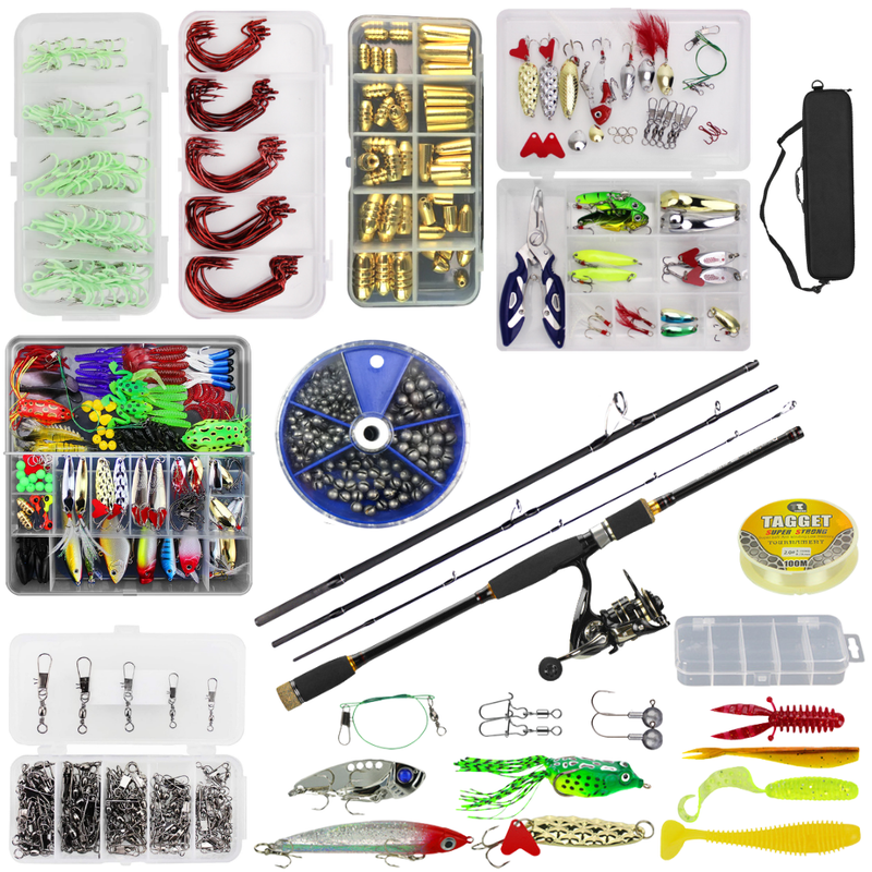 Buy Fishing Spinning Rod & Tackle Combo Set 2.1m Sinkers, Hooks