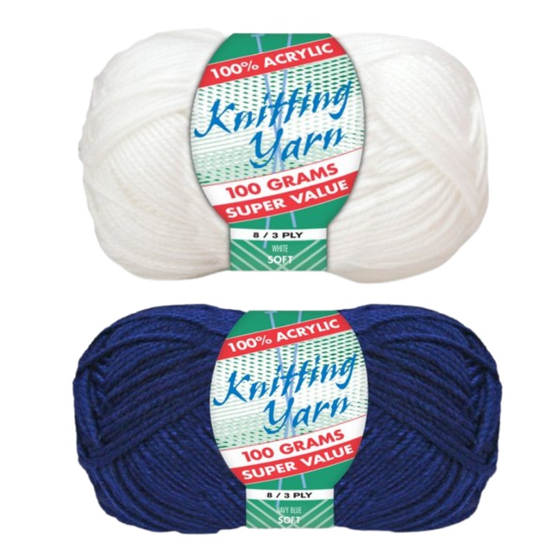 Buy Fremantle & Geelong Footy Team Colours Knitting Wool Yarn 100g/Roll