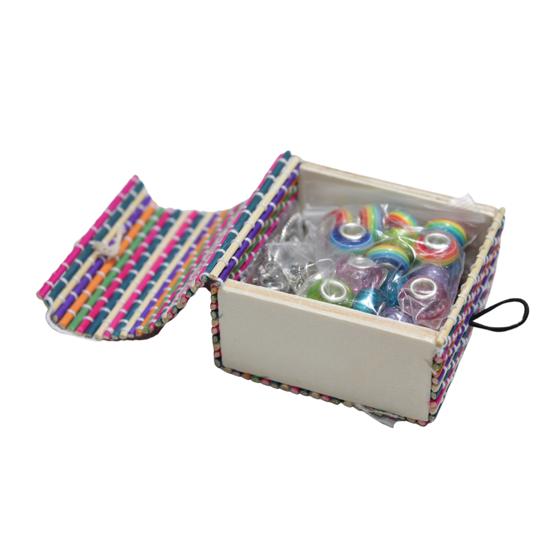 Jewellery Bracelet Making Kit Diy 56 Piece Adult Charms & Beads in Gift Box