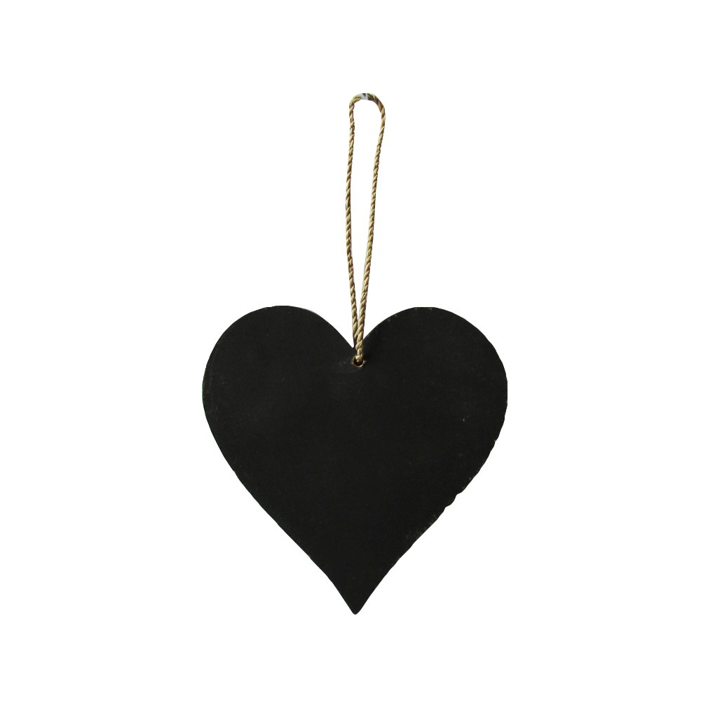 15cm Wooden Heart Shaped Hanging Blackboard Great for Cafes or Notice Boards