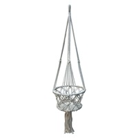1pce 22cm Diameter 1 Tier Macrame Plant Pot Hanger Boho Style in Cream