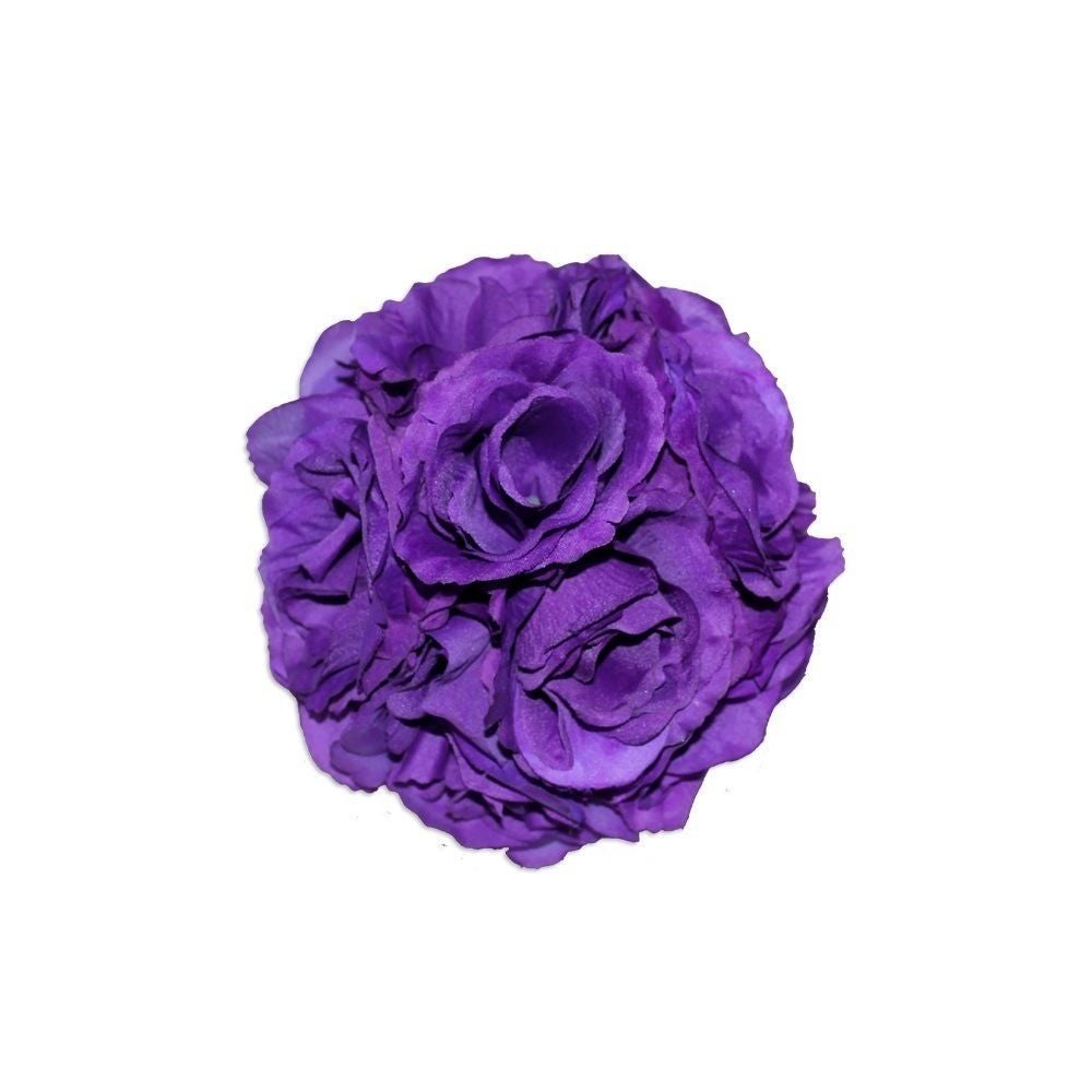 1pce Purple 16cm Polyester Rose Flower Ball Hangable Weddings