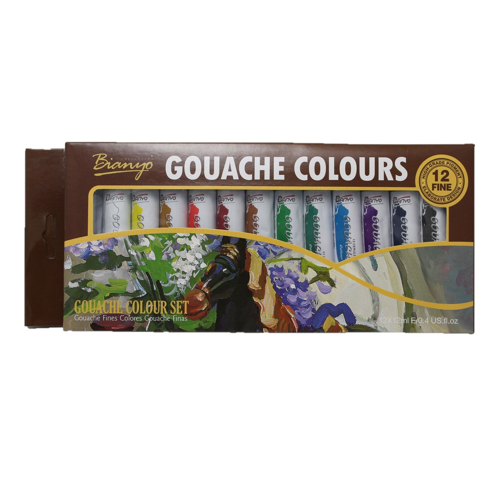 Gouache Paint Set Quality 12 Intro Colours 12ml Tubes