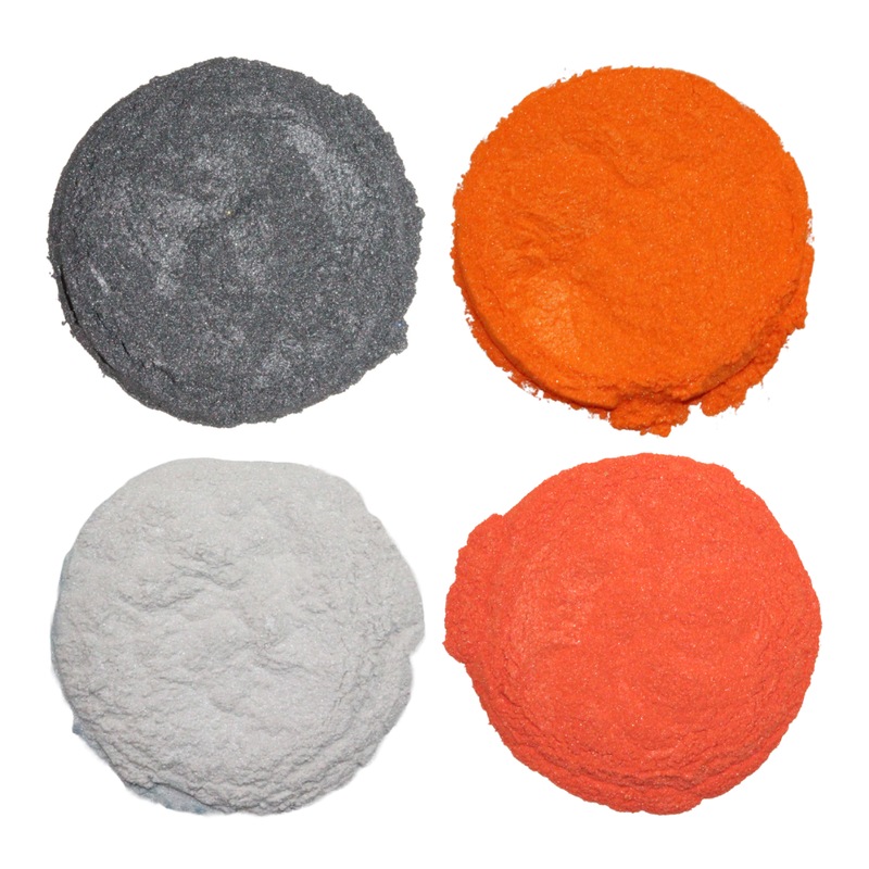 Buy Mica Pigment Powder Set Oranges, Black & White Pearlescent 4 Pack
