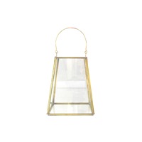 Glass Terrariums Rectangular Hanging Brass Frame