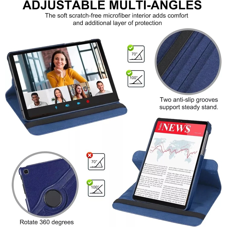 360 Rotating Leather Smart Case Cover For iPad Pro 9.7" - Black