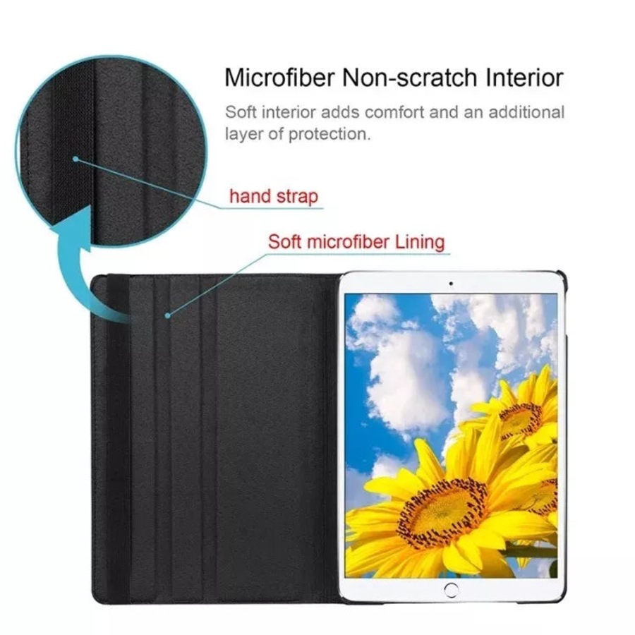 360 Rotating Leather Smart Case Cover For iPad Pro 9.7" - Black