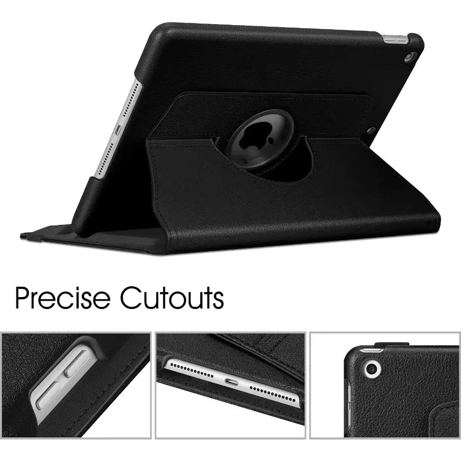 360 Rotating Leather Smart Case Cover For iPad Pro 9.7" - Black