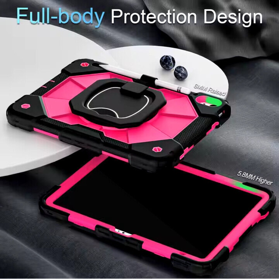 For iPad 5th Gen 9.7" Case Kids Heavy Duty Shockproof Cover - Blue - Black