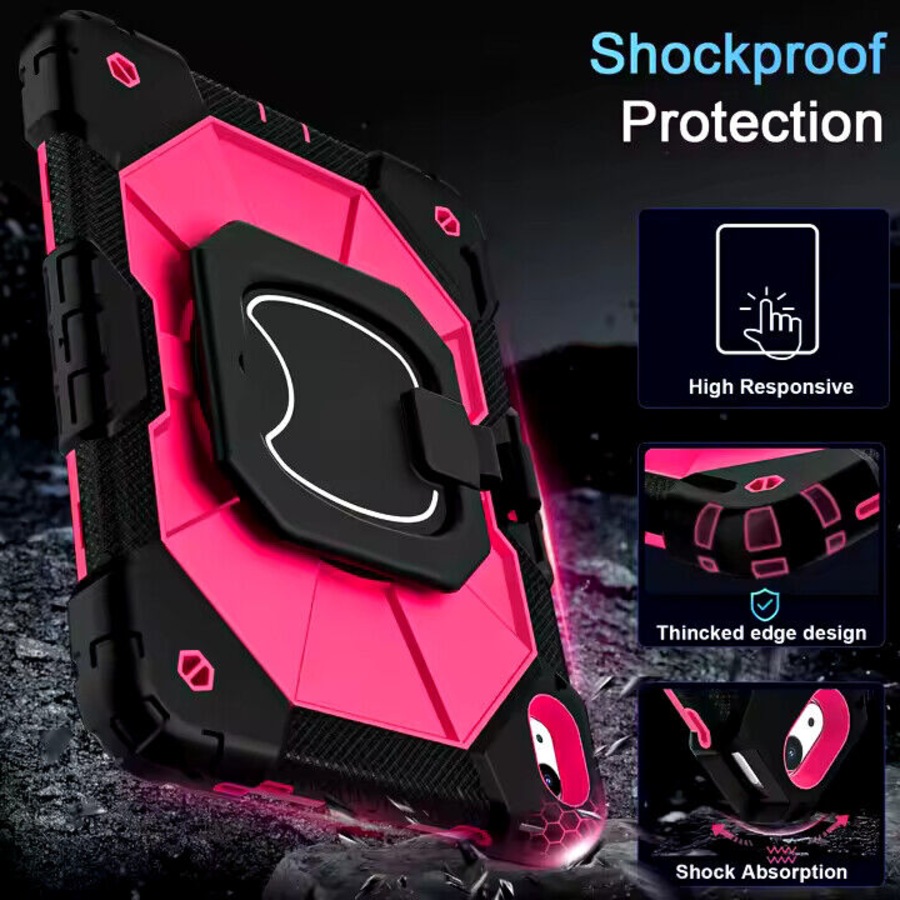 For iPad 5th Gen 9.7" Case Kids Heavy Duty Shockproof Cover - Blue - Black