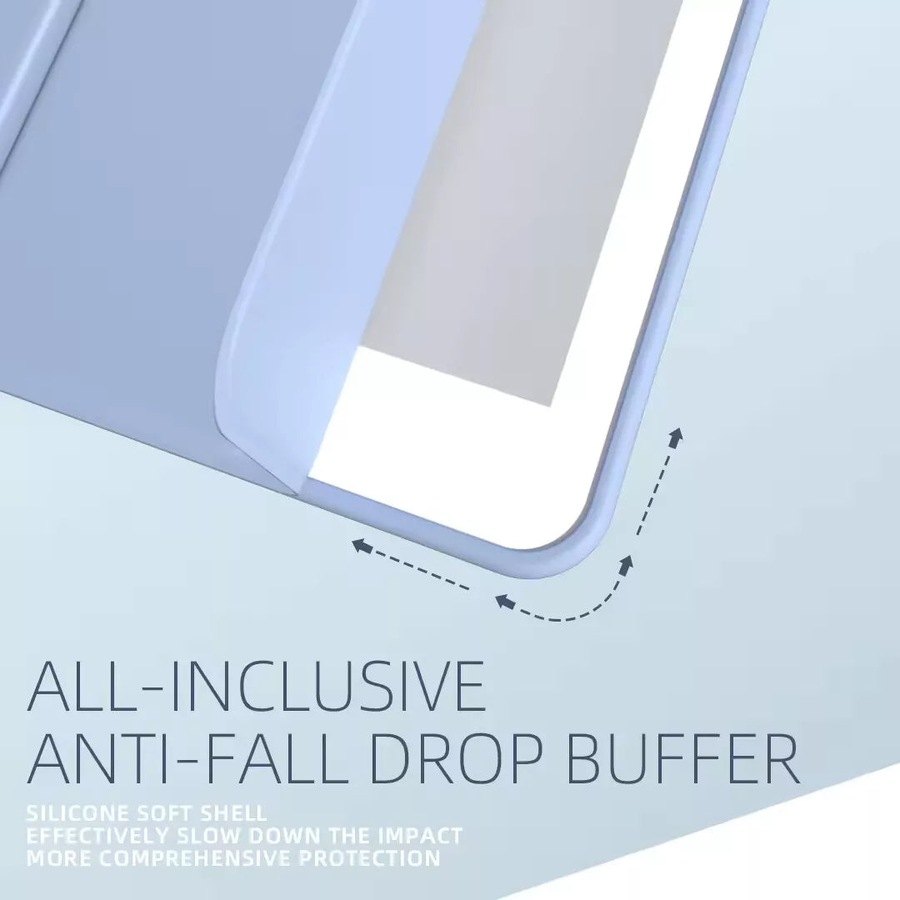Shockproof Smart Cover TPU Case For iPad 7th Gen 10.2" - Light Blue
