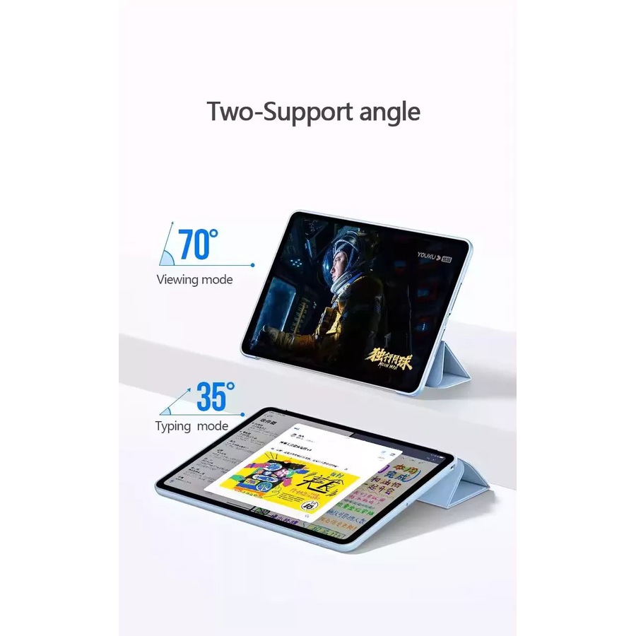 Shockproof Smart Cover TPU Case For iPad 7th Gen 10.2" - Light Blue