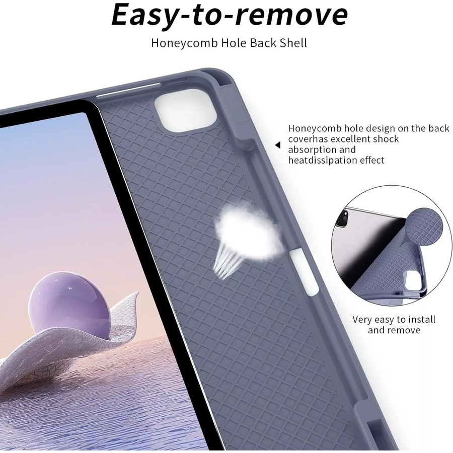 Shockproof Smart Cover TPU Case For iPad Pro 11" 2nd Gen Pen Slot - Black