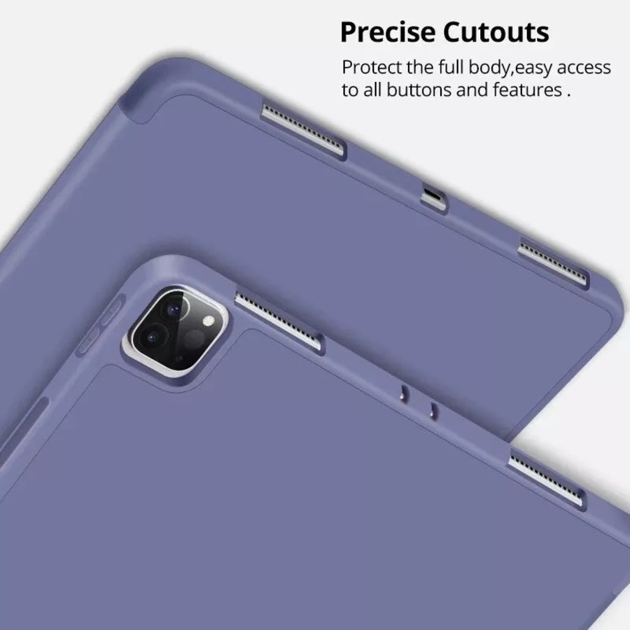 Shockproof Smart Cover TPU Case For iPad Pro 11" 2nd Gen Pen Slot - Black