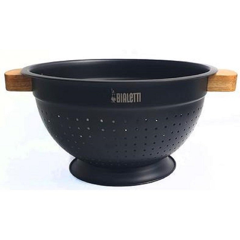St. Clare Bialetti Acacia Handle with Black Stainless Body- 24cm Colander