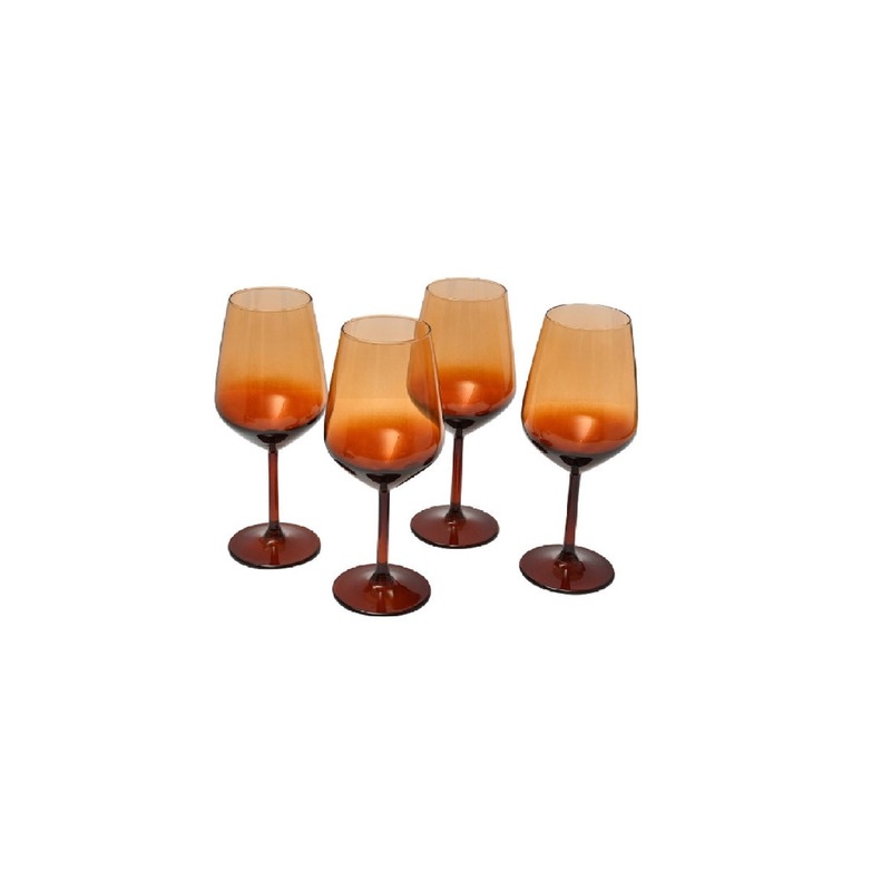 Buy Classica Art Craft Iconic Amber Wine Glass Set Of 4 MyDeal