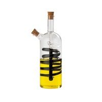 Davis & Waddell Spiral Oil and Vinegar Bottle Clear & Natural - 7x7x23cm