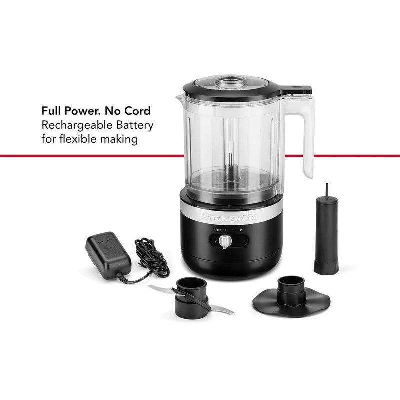 Buy KitchenAid Food Chopper 5 Cup Cordless KFC519 Matte Black MyDeal