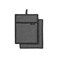 Ladelle Eco Recycled 2pk Pot Holder Charcoal
