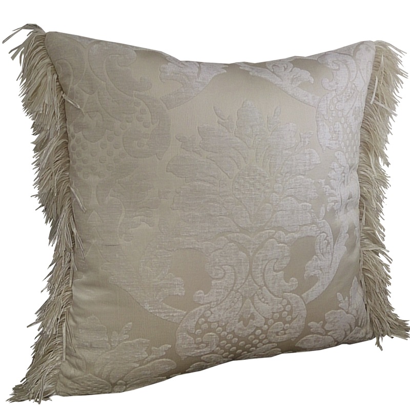 Buy Pair of Chenille cushion covers 45cm x 45cm Cream MyDeal