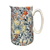Fine China Milk Jug Blue Lily Design 11cm Heritage Brand New 325ml 11oz