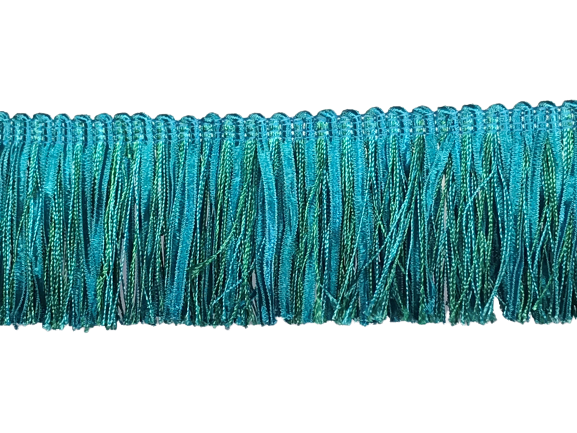 Ruche Fringe - Teal Blue 6.5cm (Prices per metre)