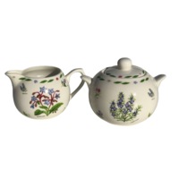 Sugar 350ml and Creamer 250ml Set Herb Garden Design Heritage Fine China