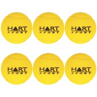 6 PACK HART SOFT FOAM BALLS - YELLOW UNCOATED FOAM BALLS