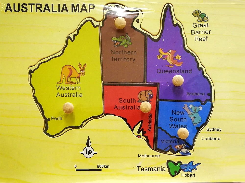 Australian Map Wooden Puzzle (AAC002728)