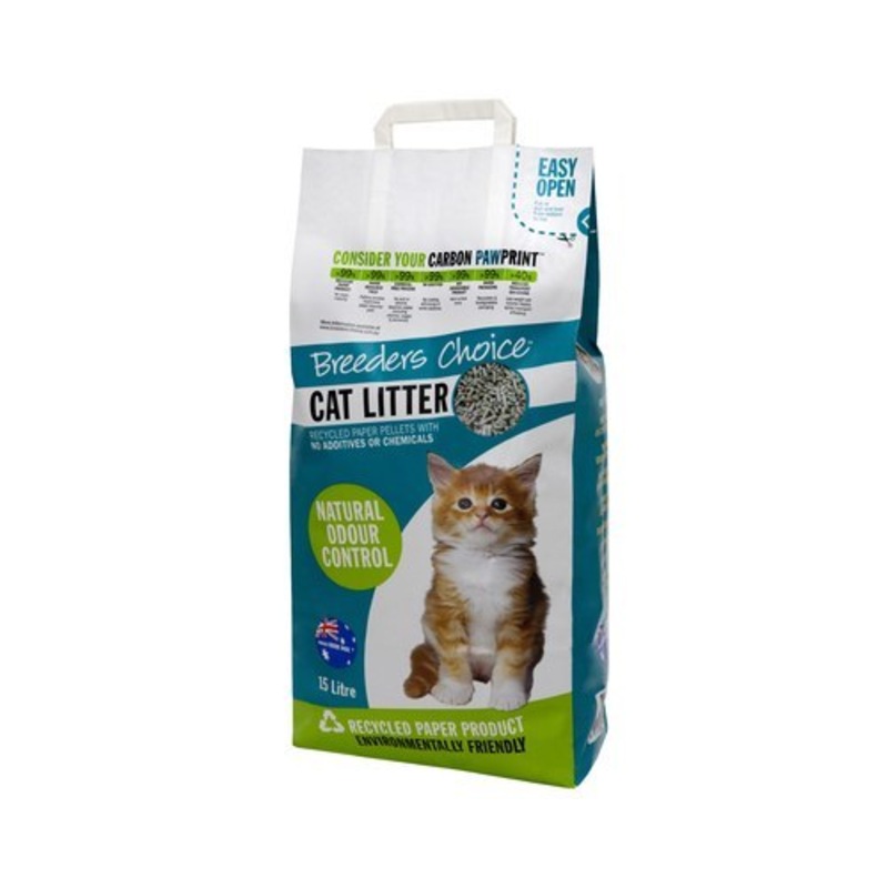 BREEDERS CHOICE CAT LITTER 15L Excludes WA & Regional Deliveries