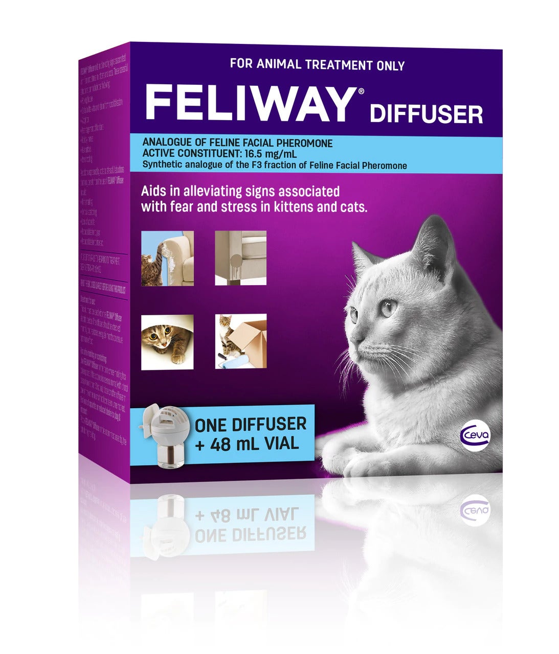 Feliway Fear & Stress Diffuser & Refill For Kittens & Cats 48ml 