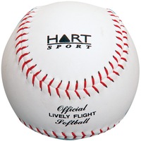 HART LEATHER SOFTBALL - OFFICIAL LIVELY FLIGHT BALL - WHITE OR YELLOW