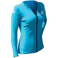 LAND & SEA LADIES FRONT ZIP LONG SLEEVE RASH VEST - UPF50+ PROTECTION