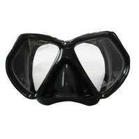 LAND & SEA RESORT TWIN LENS MASK & SNORKEL SET - BLACK OR CLEAR