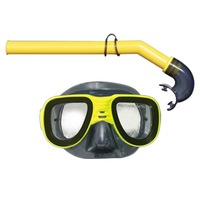 NEW LAND & SEA PIPI TWIN LENS KIDS MASK & SNORKEL SET - BLACK PVC SKIRT