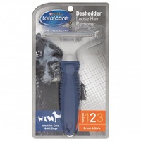 Purina Total Care Deshedder Loose Hair Remover Brush for Dogs & Cats