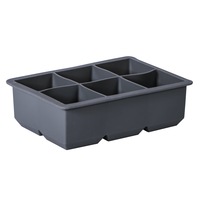 Avanti Silicone 6 Cup King Ice Cube Tray 5cm - Charcoal