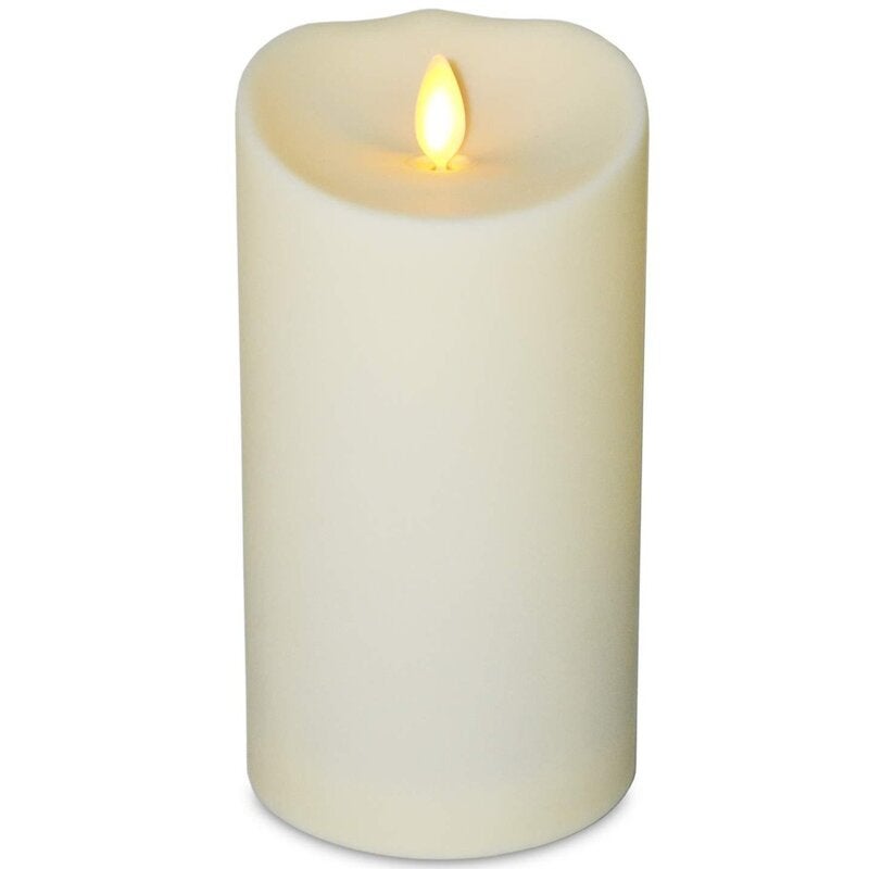 Flameless Flickering Candle 2.7x6cm - Indoor/Outdoor/Waterproof - Cream - Medium