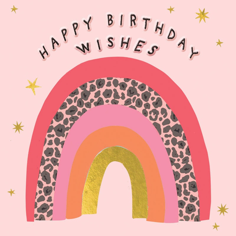 Buy Happy Birthday Wishes - Rainbow - Card 15.5x15.5cm - Mydeal