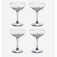 Pasabahce Timeless Champagne Saucer Glasses - Set of 4 - 255ml