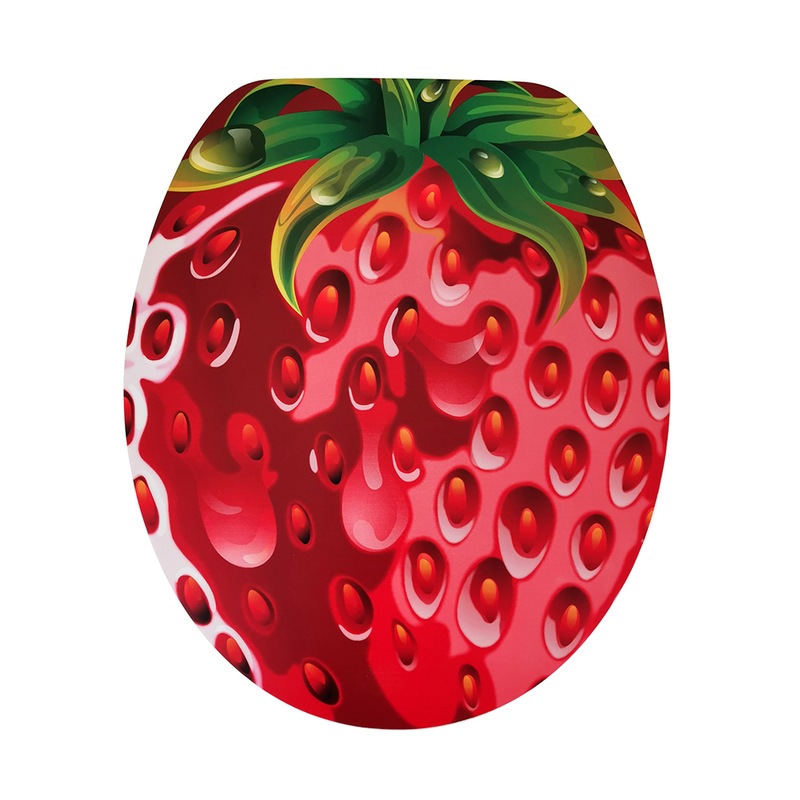 Buy Pink Strawberry Fruit Soft Close Toilet Seat - MyDeal