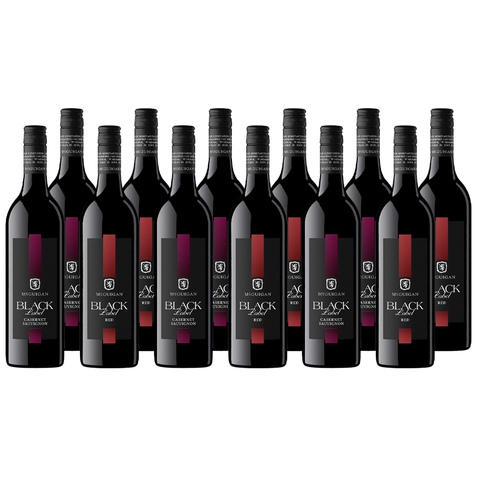 Hunter Valley s McGuigan Black Label Red Wine Budget Case - 12 Bottles