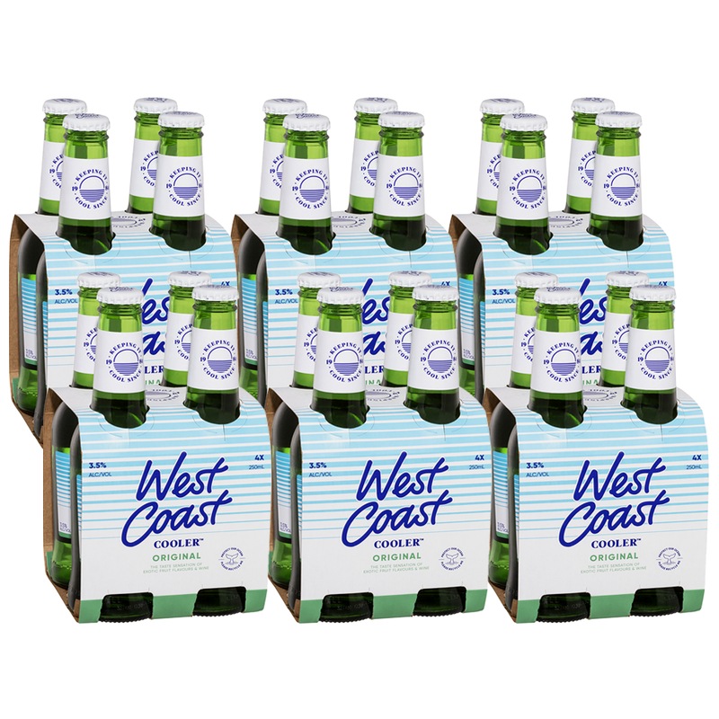 Buy West Coast Cooler Original Case 24x250mL Bottles MyDeal