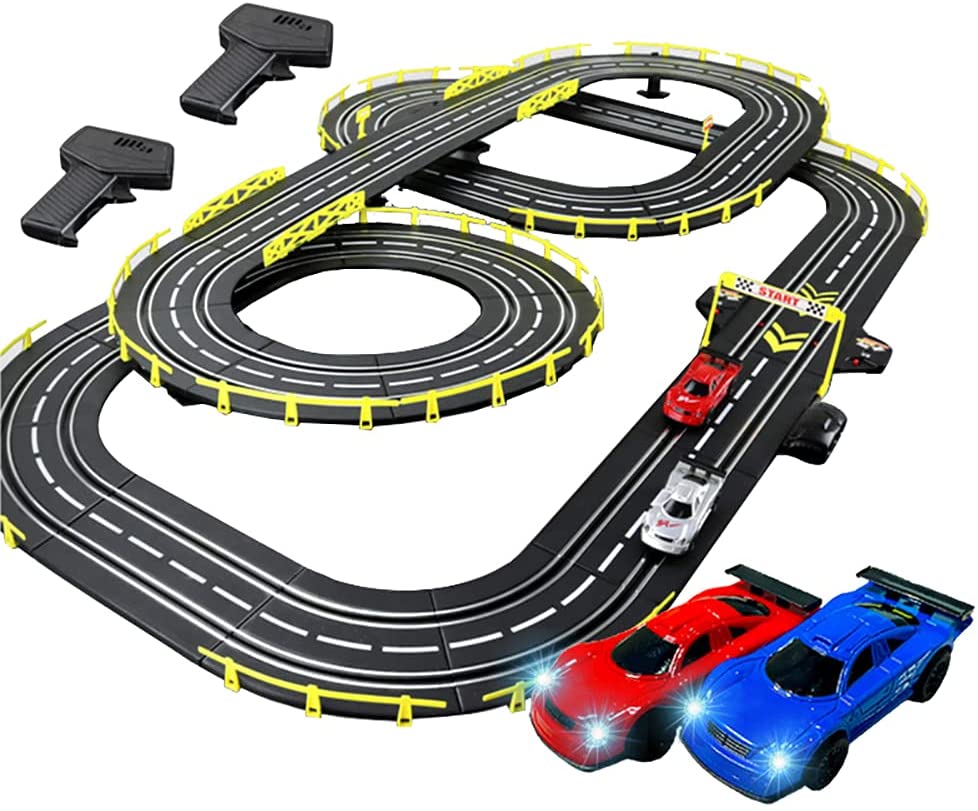 7.2 m Electric Track Racing Slot Sets Two Cars Controls Kids Vehicle Toys Gift