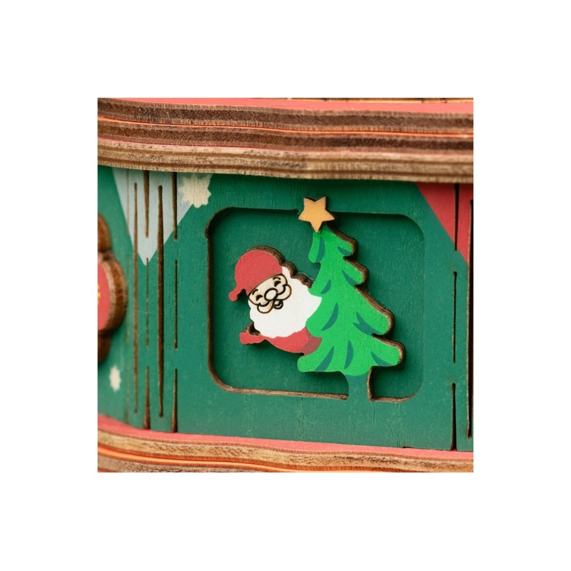 DIY 3D Wooden Vintage Music Box Puzzles Handmade Building Gift Craft