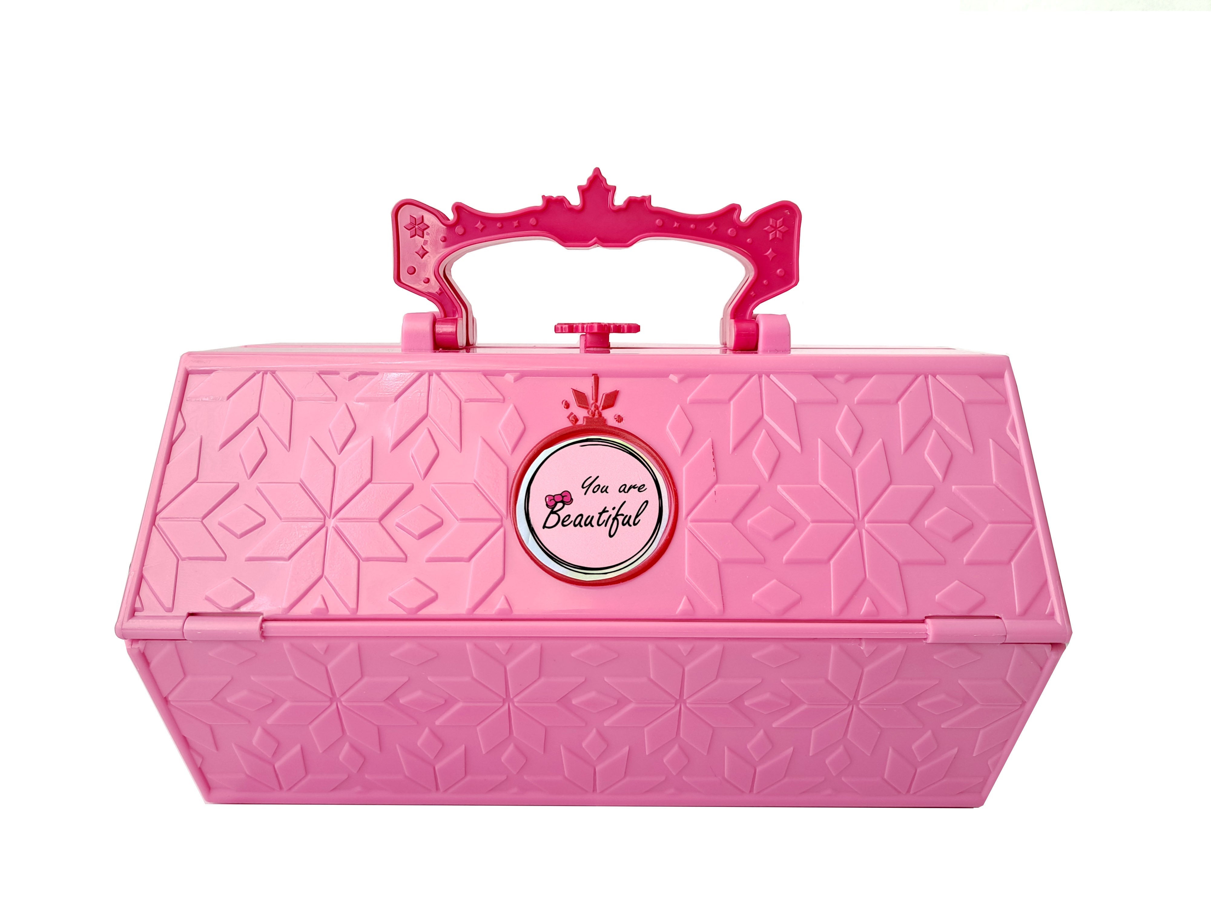 Kid Girls Makeup Set My Lovely Makeup Handbag Set Eco-friendly Cosmetic Pretend Play Kit Princess Toy