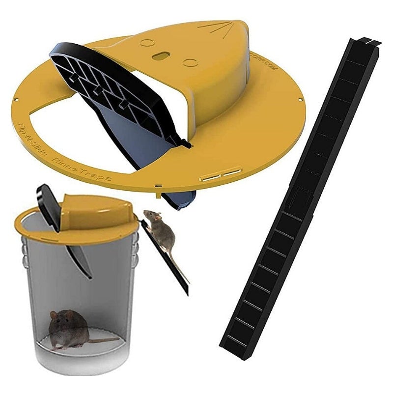 Rolling Lid Bucket Mouse Trap Efficient Humane Mice Mouse Trap safe handling
